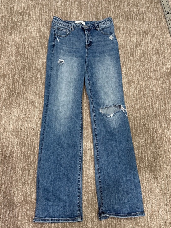 Risen Jeans Denim - Risen Distressed High-Rise Straight-Leg Women’s Jeans 9/29